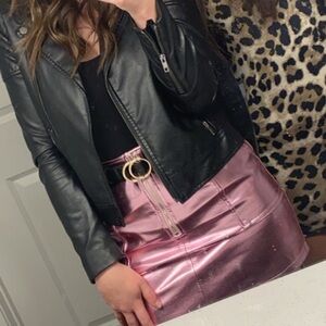 Metallic Pink Skirt